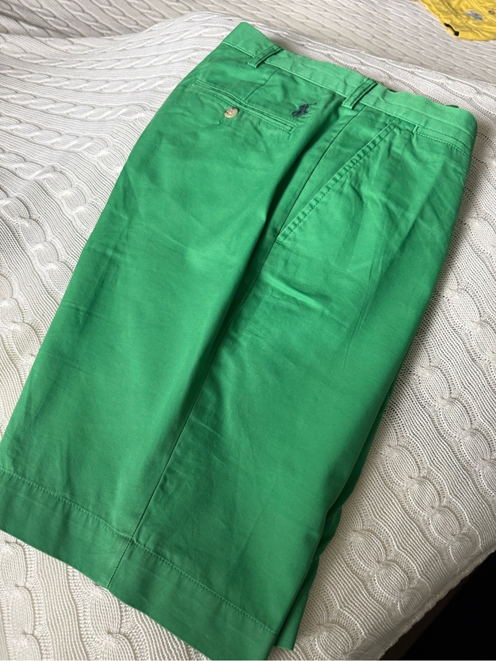Polo by Ralph Lauren Kelly Green Flat-Front Chino Shorts